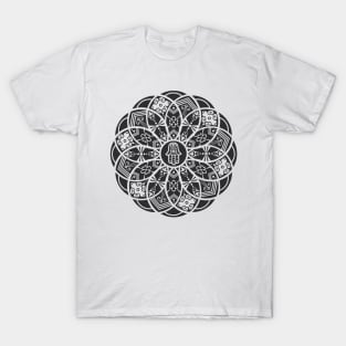 Ornamental Hamsa Mandala Grunge T-Shirt